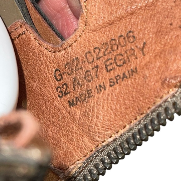 Topshop Women's Sandals 7.5 Taupe Patent Leather Back Zip Gladiator Low Heel - Picture 11 of 13